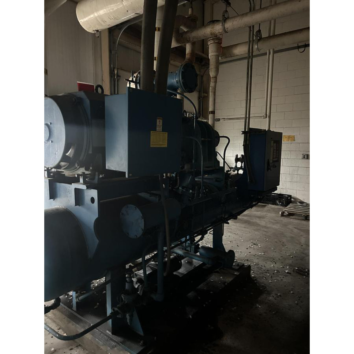 Large industrial machine in a warehouse setting