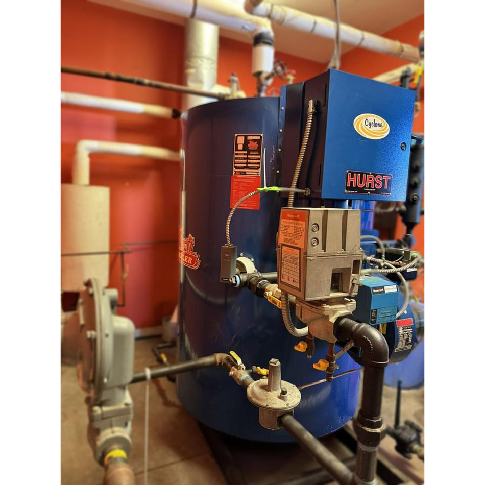 Hurst 4VT-X-30-150 Vertical Tubeless Steam Boiler 30 HP 150 PSI 1035 lbs/hr 2023