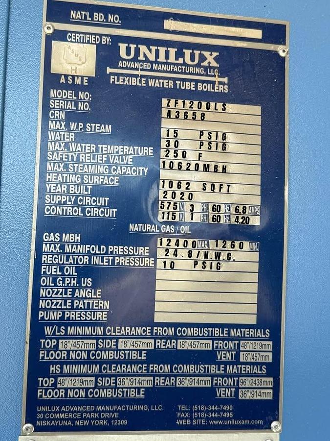 Technical specifications label on a blue background