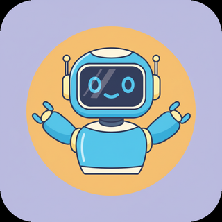 Simple fun AI assistant icon