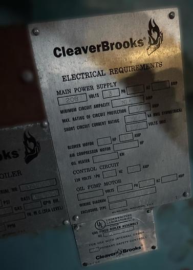 100 HP Cleaver Brooks CB700X-99-P Firetube Steam Boiler #BSCB100HP189 — photo 6
