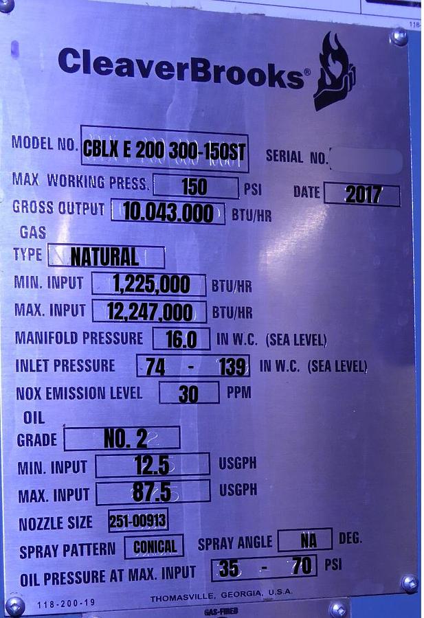 300 HP Cleaver Brooks CBLX E 200 300-150ST Firetube Steam Boiler #BSCB300HP223 — photo 2