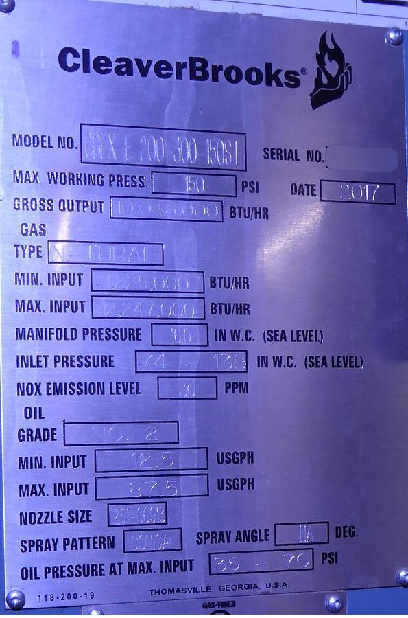 300 HP Cleaver Brooks CBLX E 200 300-150ST Firetube Steam Boiler #BSCB300HP223 — photo 3